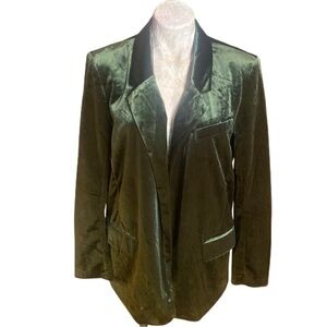 BB Dakota velvet blazer Steve Madden Spruce Green Velvet Blazer Jacket Sz L